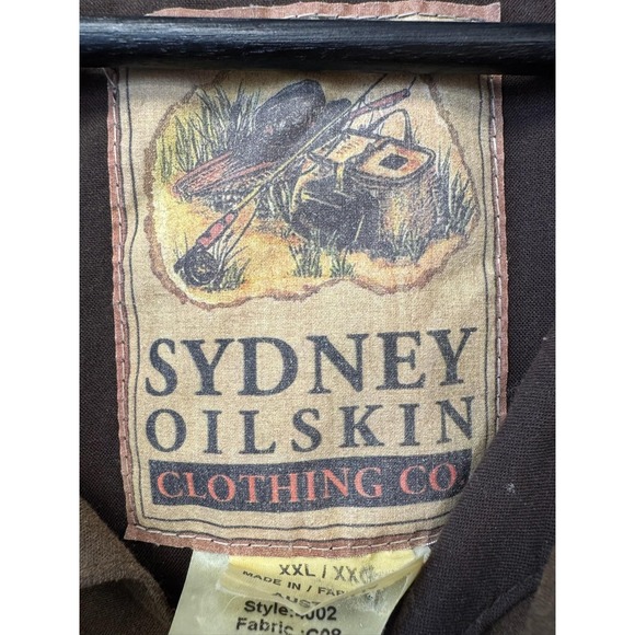 Sydney Oilskin Coat Mens 2XL Brown Waxed Canvas‎ Duster J02 Hunting Workwear - Picture 2 of 6